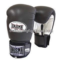 Gants de boxe thai Thaismai BG124 Gris Blanc | Gants