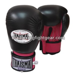 Gants de boxe thai Thaismai BG124 Noir Rose | Gants