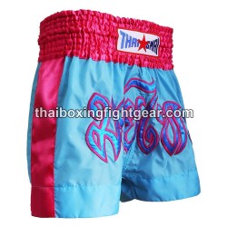 SHORT DE BOXE THAISMAI "Crash" Bleu ciel | Shorts