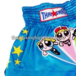 SHORT DE BOXE THAISMAI "Powerpuff" Bleu | Shorts