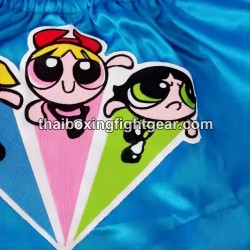 SHORT DE BOXE THAISMAI "Powerpuff" Bleu | Shorts