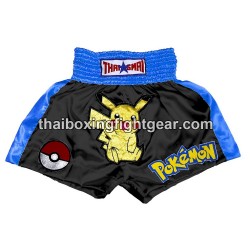 SHORT DE BOXE THAISMAI "Pokemon" Noir Bleu | Shorts