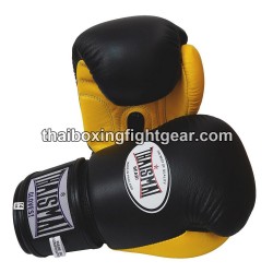 Gants de boxe thai Thaismai BG124 Noir Jaune Thaismai - 2