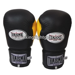Gants de boxe thai Thaismai BG124 Noir Jaune Thaismai - 3