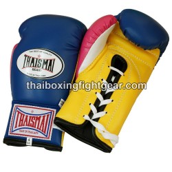 Gants de boxe thai Thaismai BG121 Bleu Jaune Rose Blanc Thaismai - 1