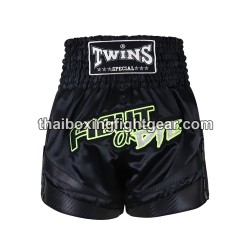 SHORT DE BOXE THAI TWINS TBS- FIGHTORDIE "Black" Twins - 1