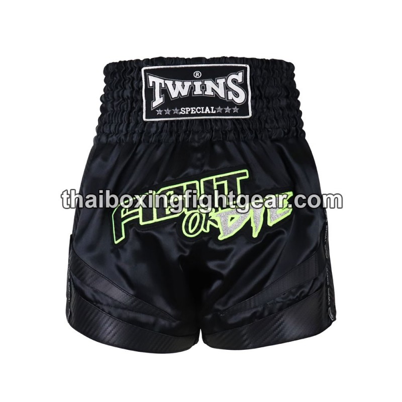 SHORT DE BOXE THAI TWINS TBS- FIGHTORDIE "Black" Twins - 1