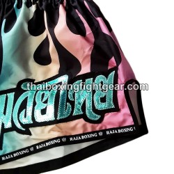 Short de Boxe Thai Raja Boxing "Rainbow Black" Raja - 4