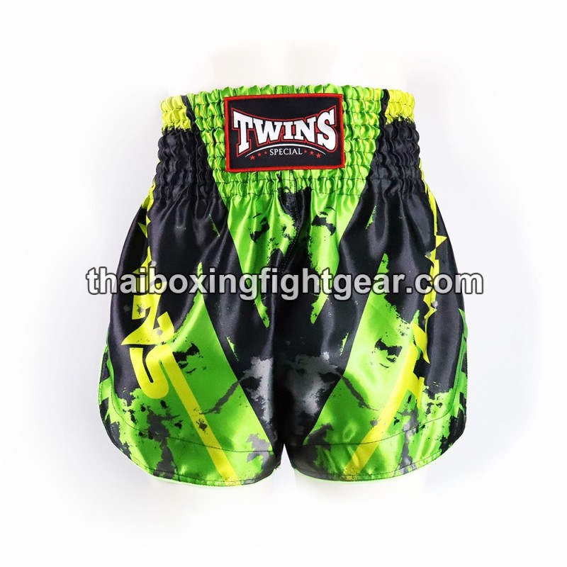 SHORT DE BOXE THAI TWINS  "CANDY GREEN" Twins - 1