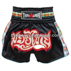 SHORT DE BOXE THAISMAI  "Paa Kao Maa Black" Thaismai - 1