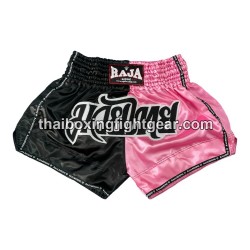 Short de Boxe Thai Raja Boxing "Bi-Color Black Pink" Raja - 1