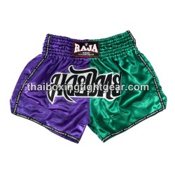 Short de Boxe Thai Raja Boxing "Bi-Color Purple Green" Raja - 1