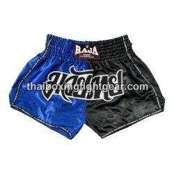 Short de Boxe Thai Raja Boxing "Bi-Color Blue Black" Raja - 1