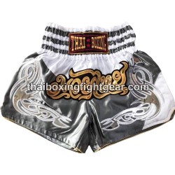 Short de boxe: Thaiboxing "Gris& Blanc" Thai Boxing - 1