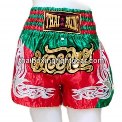 Short de boxe: Thaiboxing "Rouge & Vert" Thai Boxing - 2