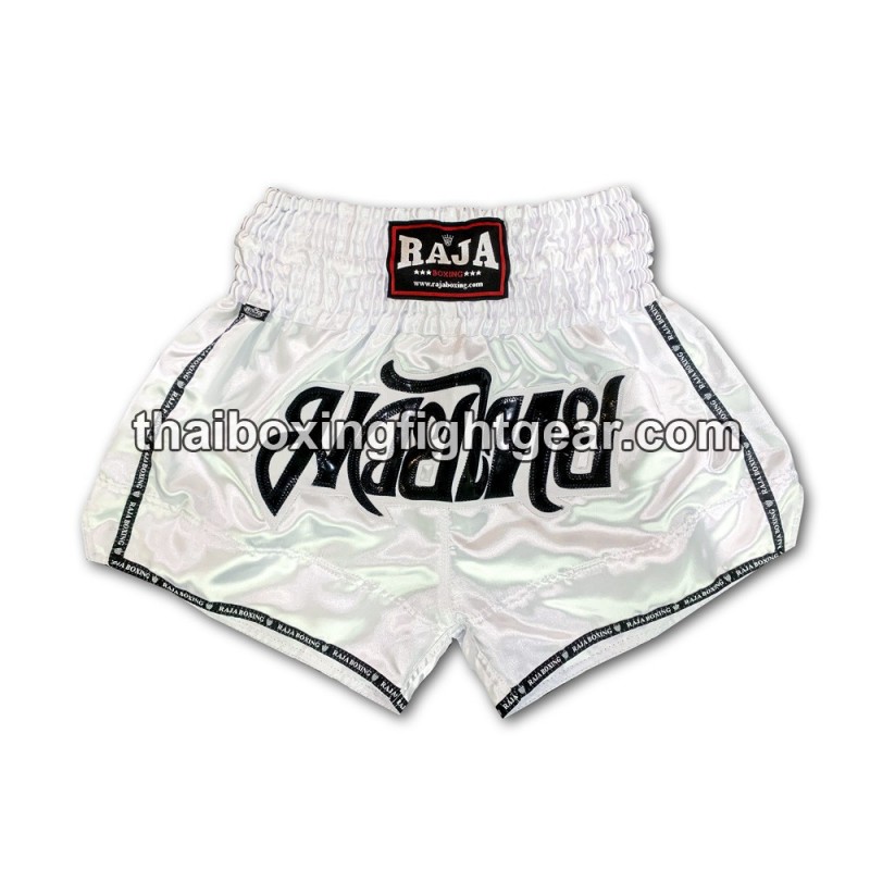 Raja Boxing Muay Thai Boxing Shorts Classic White