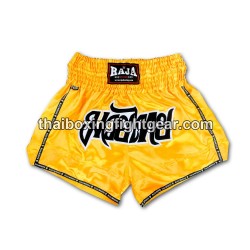Short de Boxe Thai Raja Boxing Jaune Raja - 1