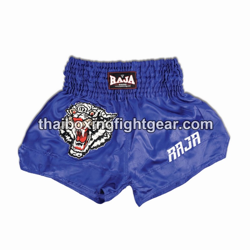 Short de Boxe Thai Raja Boxing "Tiger" Bleu Raja - 1
