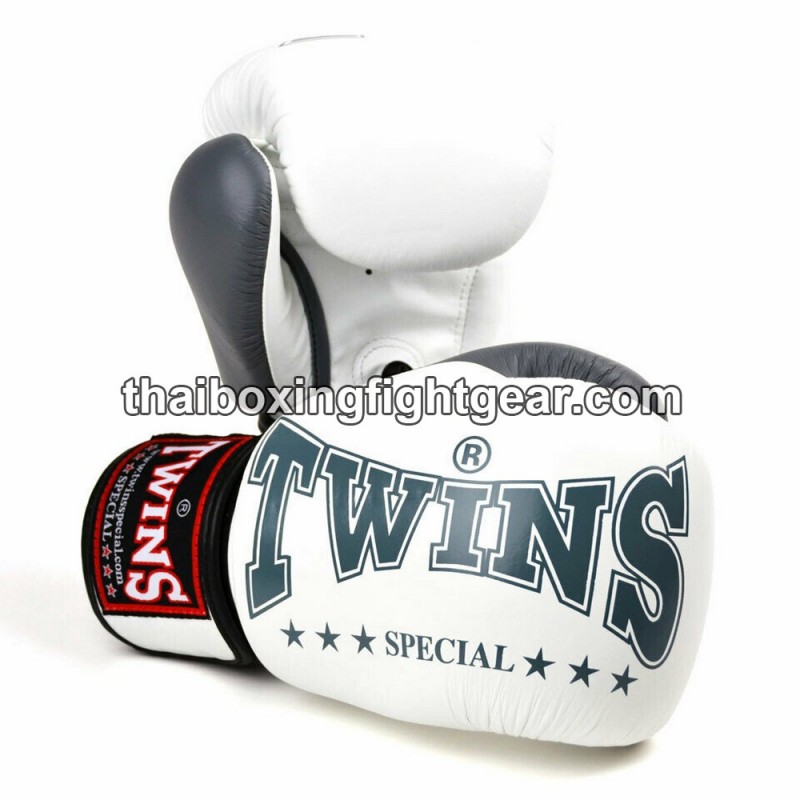 Gants de boxe thai Twins "BGVL3-2TA White Grey" Twins - 1