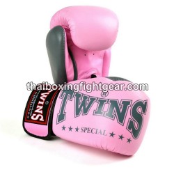 Gants de boxe thai Twins "BGVL3-2TA Pink Grey" Twins - 1