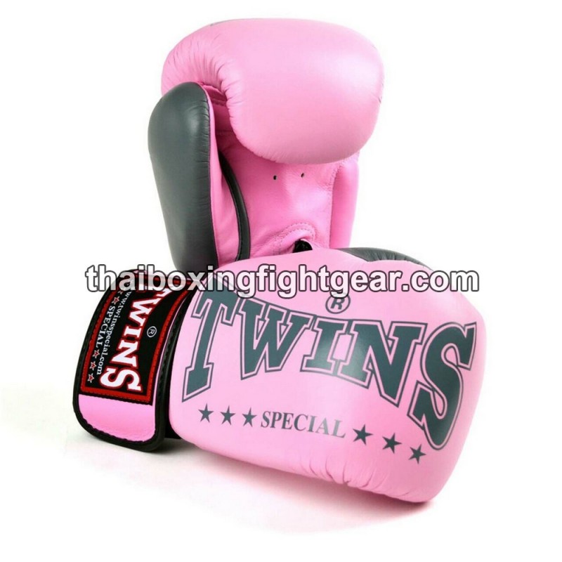 Gants de boxe thai Twins "BGVL3-2TA Pink Grey" Twins - 1