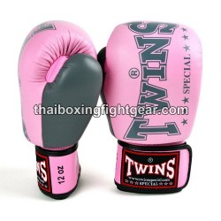 Gants de boxe thai Twins "BGVL3-2TA Pink Grey" Twins - 3