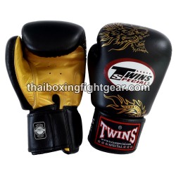 Gants de boxe Twins FBGVL3-6 édition limité "dragon" noir et or