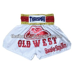 SHORT DE BOXE THAISMAI  "Old West white" Thaismai - 1