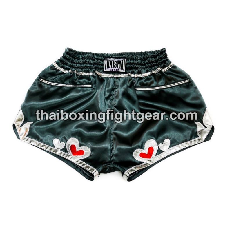 SHORT DE BOXE THAISMAI  "Simple Heard Black" Thaismai - 1