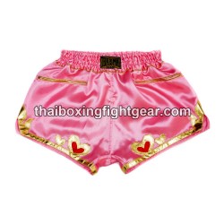 SHORT DE BOXE THAISMAI  "Simple Heard Pink" Thaismai - 1