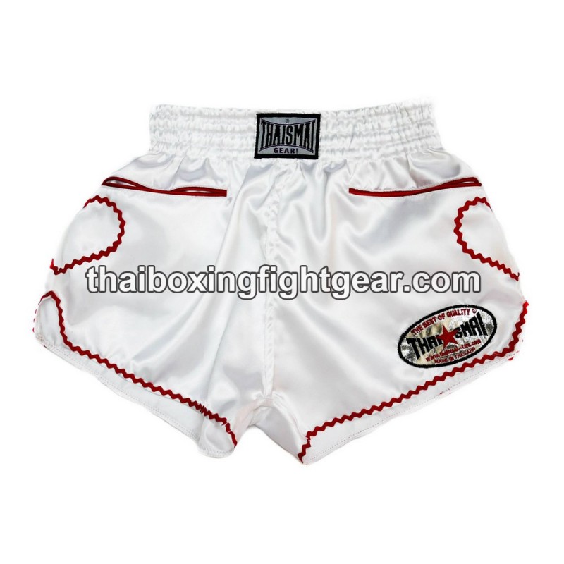 SHORT DE BOXE THAISMAI  "Simple White" Thaismai - 1