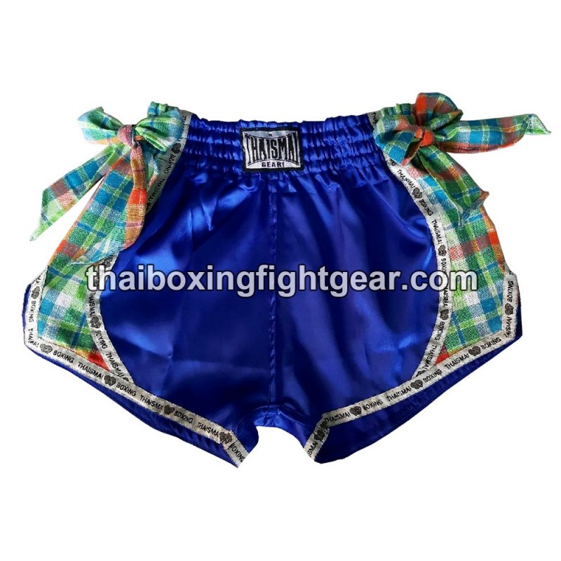 SHORT DE BOXE THAISMAI  "Ribbon Blue Green" Thaismai - 1