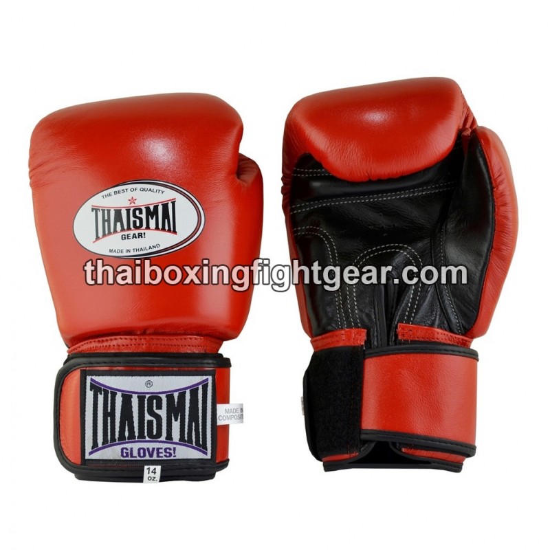 Gants de boxe thai Thaismai BG124 "Red Black" Thaismai - 1