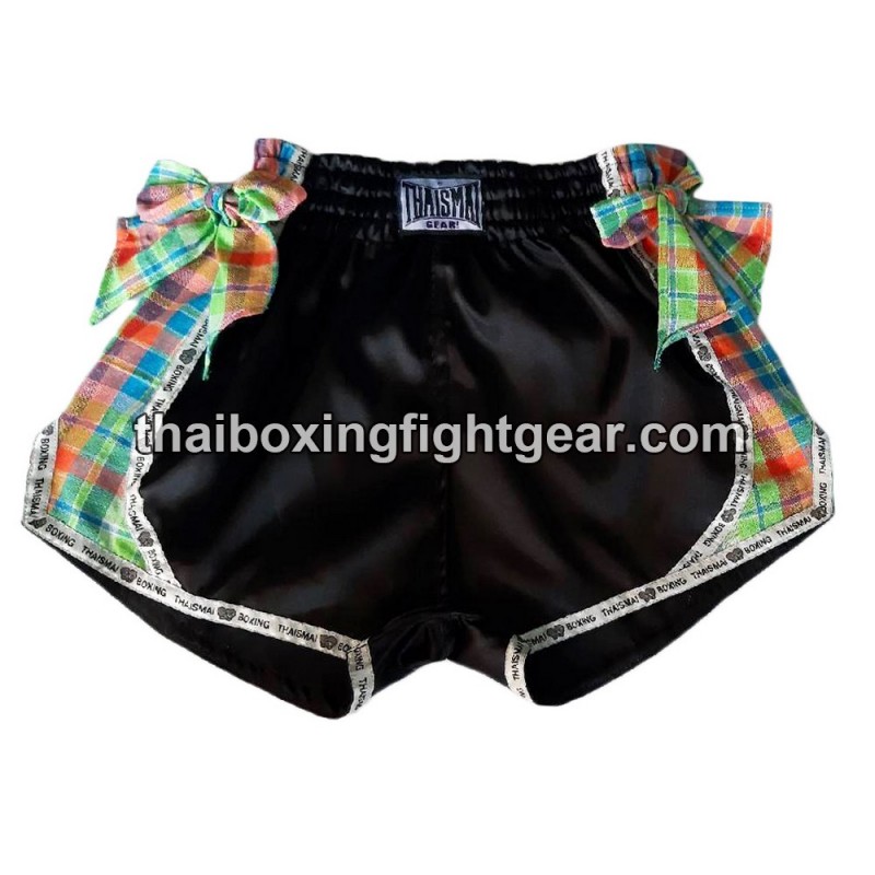 SHORT DE BOXE THAISMAI  "Ribbon Black" Thaismai - 1