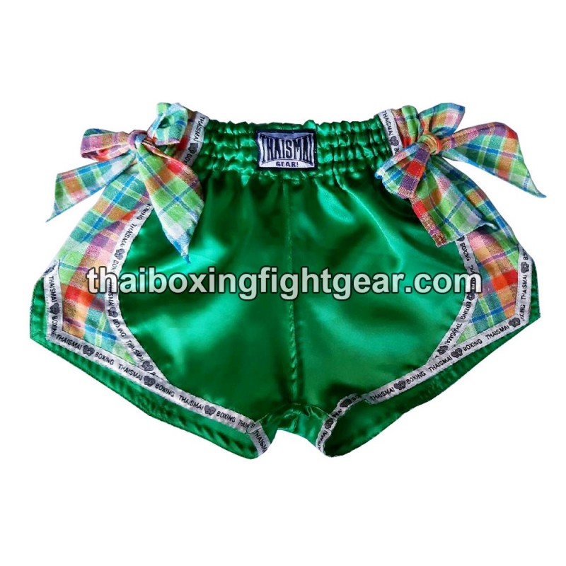 SHORT DE BOXE THAISMAI  "Ribbon Green" Thaismai - 1
