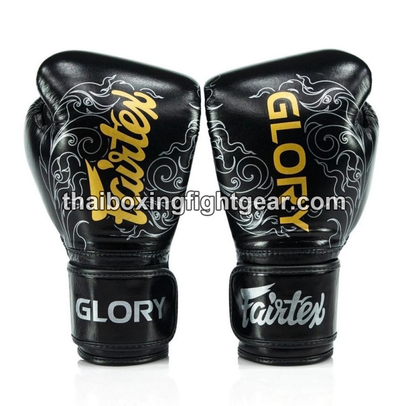 Gants De Boxe Fairtex  "Edition Limitée'' GLORY BGVG3 Black Silver Fairtex - 1