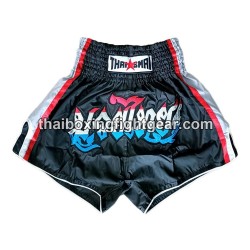 SHORT DE BOXE THAISMAI  "Thai Flag Black" Thaismai - 1