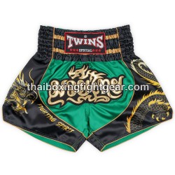 SHORT DE BOXE THAI TWINS "TBS-DRAGON Green" Twins - 1