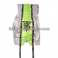 Short de Boxe Thai "MuayThai" Top King TKTBS-201 Blanc Vert Top King - 4