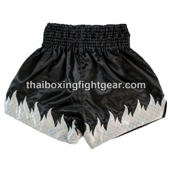 Short de boxe Thai Lumpini noir / blanc / or | Shorts Boxe Thai