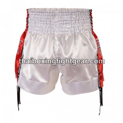 Short de Boxe Thai "MuayThai" Top King TKTBS-201 Blanc Rouge Top King - 2