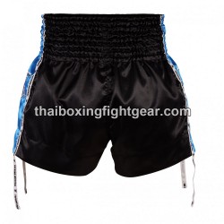 Short de Boxe Thai "MuayThai" Top King TKTBS-202 Noir Bleu ciel Top King - 2