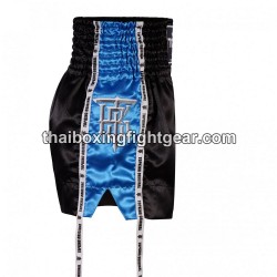 Short de Boxe Thai "MuayThai" Top King TKTBS-202 Noir Bleu ciel Top King - 4