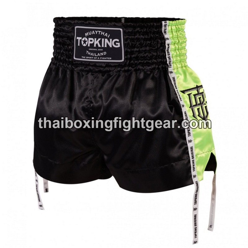 Short de Boxe Thai "MuayThai" Top King TKTBS-202 Noir Vert Top King - 1