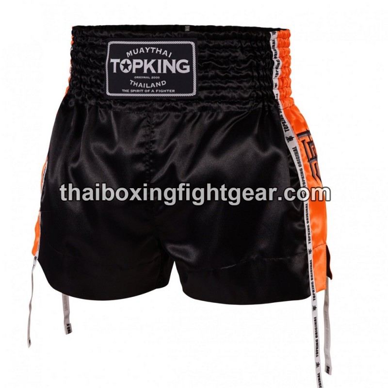 Short de Boxe Thai "MuayThai" Top King TKTBS-202 Noir Orange Top King - 1