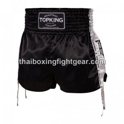 Short de Boxe Thai "MuayThai" Top King TKTBS-202 Noir Blanc Top King - 1