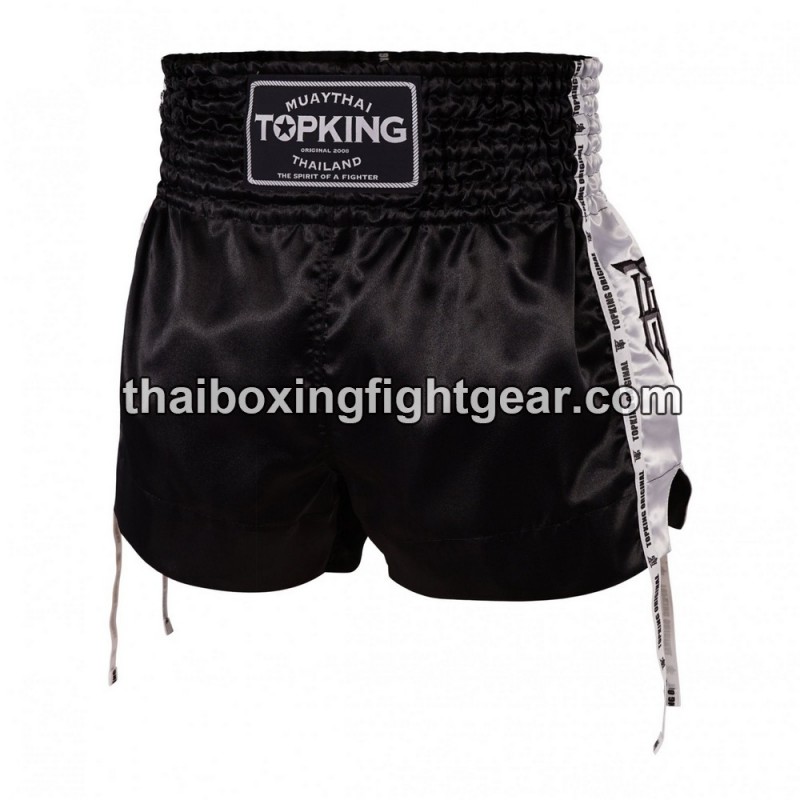 Short de Boxe Thai "MuayThai" Top King TKTBS-202 Noir Blanc Top King - 1