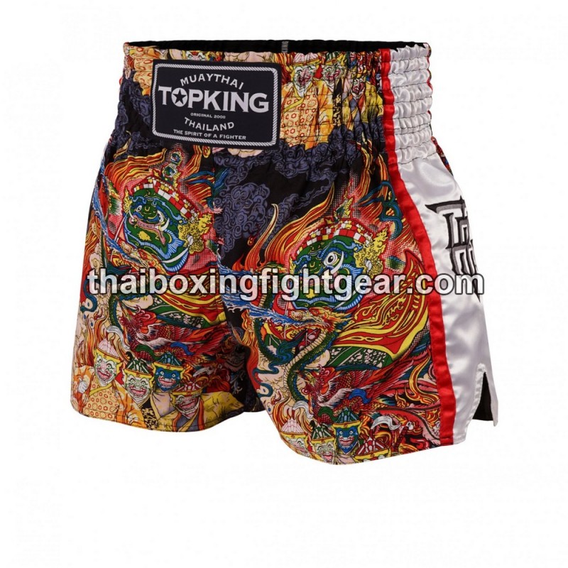 Short de Boxe Thai "MuayThai" Top King TKTBS-206 Blanc Top King - 1