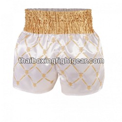 Short de Boxe Thai "MuayThai" Top King TKTBS-211 Or Blanc Top King - 2
