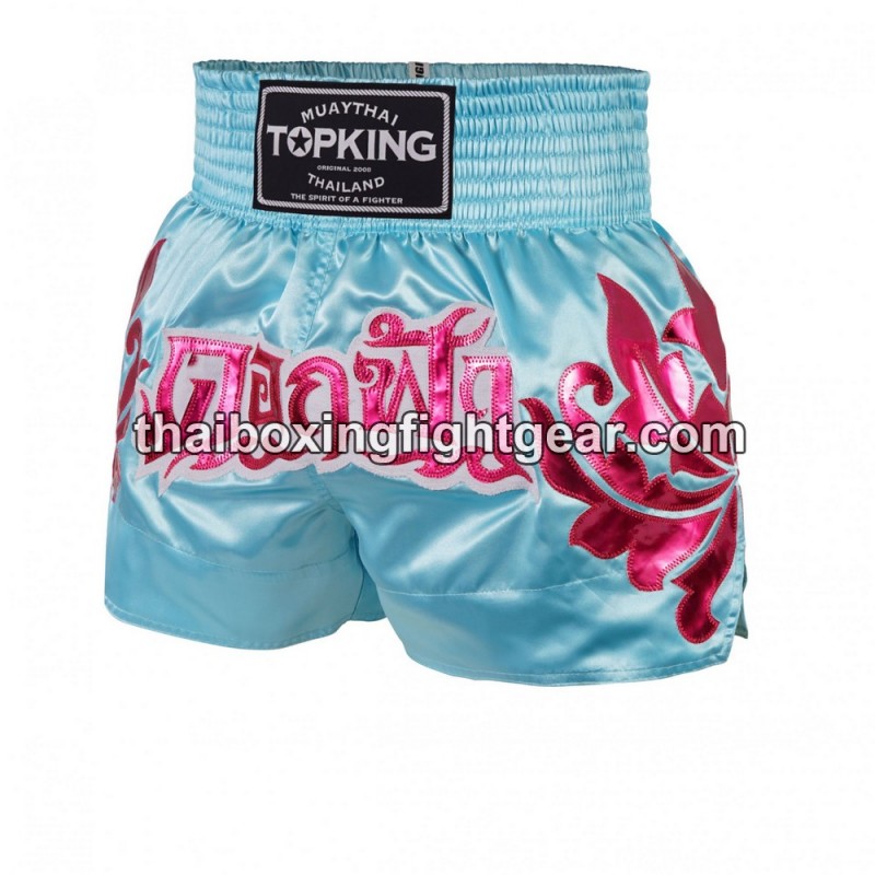 Short de Boxe Thai "MuayThai" Top King TKTBS-210 Bleu ciel Top King - 1